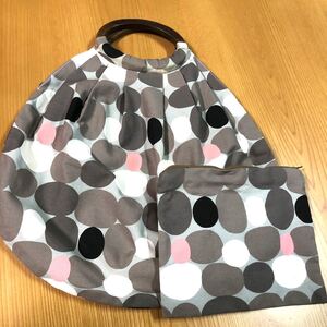 ハンドメイド 手さげバック 袋 ポーチつき