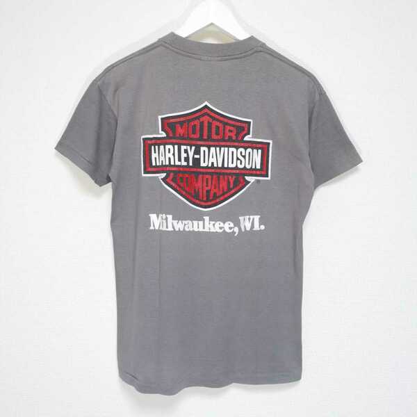 即決 M 80s ハーレーダビッドソン HARLEY DAVIDSON Tシャツ MILWAUKEE USA製