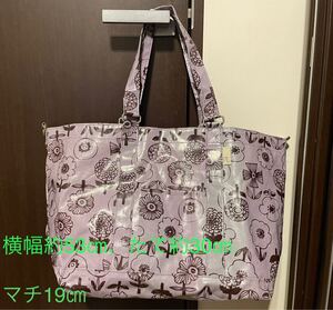 マザーズバッグ パープル系 持ち手 北欧 トートバッグ MammyRoo ROOTOTE 花柄 ショルダーにも