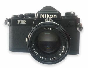 ♪【動作未確認/ジャンク品】ニコン/Nikon 一眼レフ フィルムカメラ FE2 ブラック NIKKOR 50mm 1.4 本体のみ S99369821459