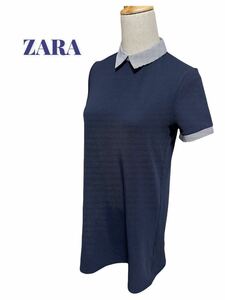 ZARA Trafulc collection ザラ ワンピース　ネイビー　 EUR/USA M