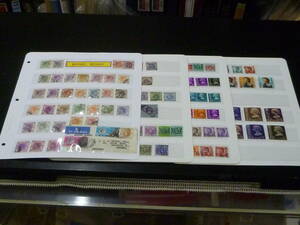 22　P　№25　香港切手　1962-82年　普通 各種　4リーフ　計120枚　使用済