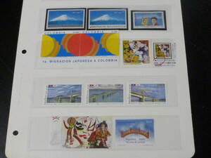 22　P　№E　日本関連 切手　ジャポニカ　韓国、コロンビア、ブラジル、他　計12種　未使用NH、VF