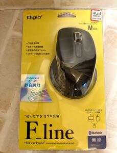 未使用未開封ナカバヤシDigo2 F_line BlueLEDマウス レシーバー不要 2台切替え 5ボタン Mサイズ