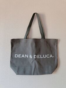 DEAN&DELUCA トートバッグ ディーン&デルーカ エコバッグ ディーンアンドデルーカ Lサイズ グレー A4 コットン