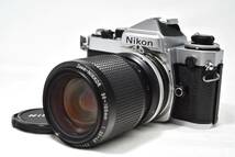 【きれいな動作品】Nikon ニコンFE シルバー +Ai-s Zoom NIKKOR 35~105㎜ f3.3~4.5 清掃・簡易整備・モルト交換済でさらに電池付き！！_画像1