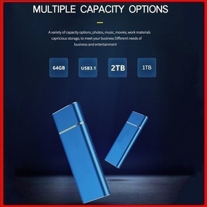 USB3.1 外付けポータブル SSD 2TB Type-C ブルー