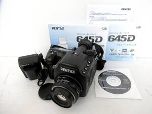 【PENTAX/ペンタックス】子③068//645D/PENTAX-FA 1:2.8 75mm/説明書.充電器.バッテリー付属