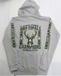 BE93)Fanatics Branded Milwaukee Bucks 2021 NBA Finals Championsプルオーバーパーカー/ミルウォーキー・バックス/L/USサイズ