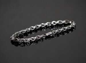 20cm シルバー925 ペーパーチェーン ブレスレット silver925 シルバーアクセサリー クロムハーツ好きに 男女兼用 送料無料
