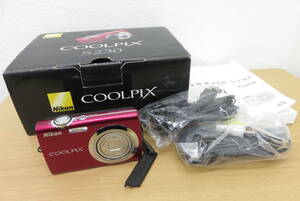05478　木401-069　デジカメ　Nikon　ニコン　COOLPIX　クールピクス　S230　レッド　コンパクト　デジタルカメラ　写真　撮影　カメラ　60