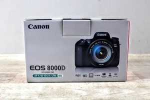 No.086【未使用品】canon　EOS 8000D（W）　キャノン　レンズ交換式デジタルカメラ、デジタル一眼レフカメラ　EFS 18-135 IS STM KIT