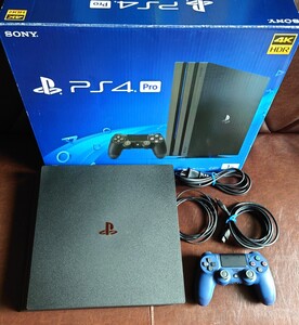 当日発送【PS4 Pro 1TB】CUH-7100BB01 本体、コントローラー(ミッドナイトブルー)、電源、USB、HDMI付属