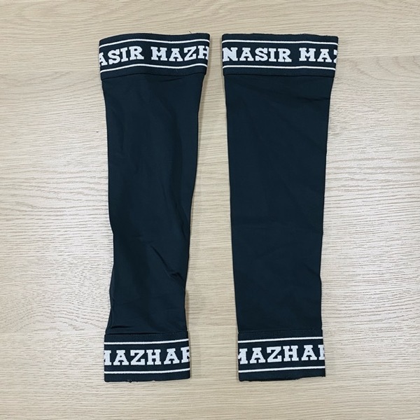 【希少】NASIR MAZHAR LOGO ARM SLEEVE SET BLACK / ネイサーメイザー アームスリーブ アームウォーマー ARM WARMER ブラック ロンドン