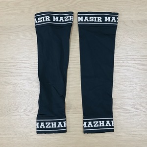 【希少】NASIR MAZHAR LOGO ARM SLEEVE SET BLACK / ネイサーメイザー アームスリーブ アームウォーマー ARM WARMER ブラック ロンドン