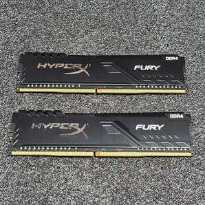 Kingston HYPERX FURY DDR4-2666MHz 16GB (8GB×2枚キット) HX426C16FB3K2/16 動作確認済み デスクトップ用 PCメモリ