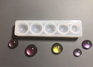 シリコンモールド シリコン型 レジン型 粘土 レジン 半球 5サイズ 円 丸 半透明 モールド シリコン レジン枠 ハンドメイド