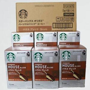 新品 未使用 「Starbucks（R)」 スタ-バックス P-HW コ-ヒ- （9g×5袋×6箱入） ハウスブレンド （箱）オリガミ パ-ソナルドリップ
