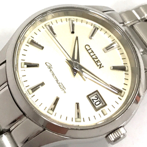 シチズン クロノマスター デイト クォーツ 腕時計 A660-T006892 メンズ チタニウム 稼働品 駒付属 CITIZEN