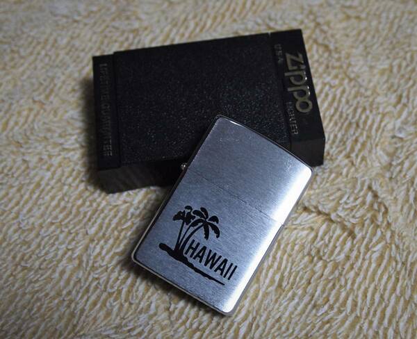 ★送料無料！ZIPPO ジッポー 1994年式 HAWAII ヤシの木プリント 未着火 ケース ギャラ付き