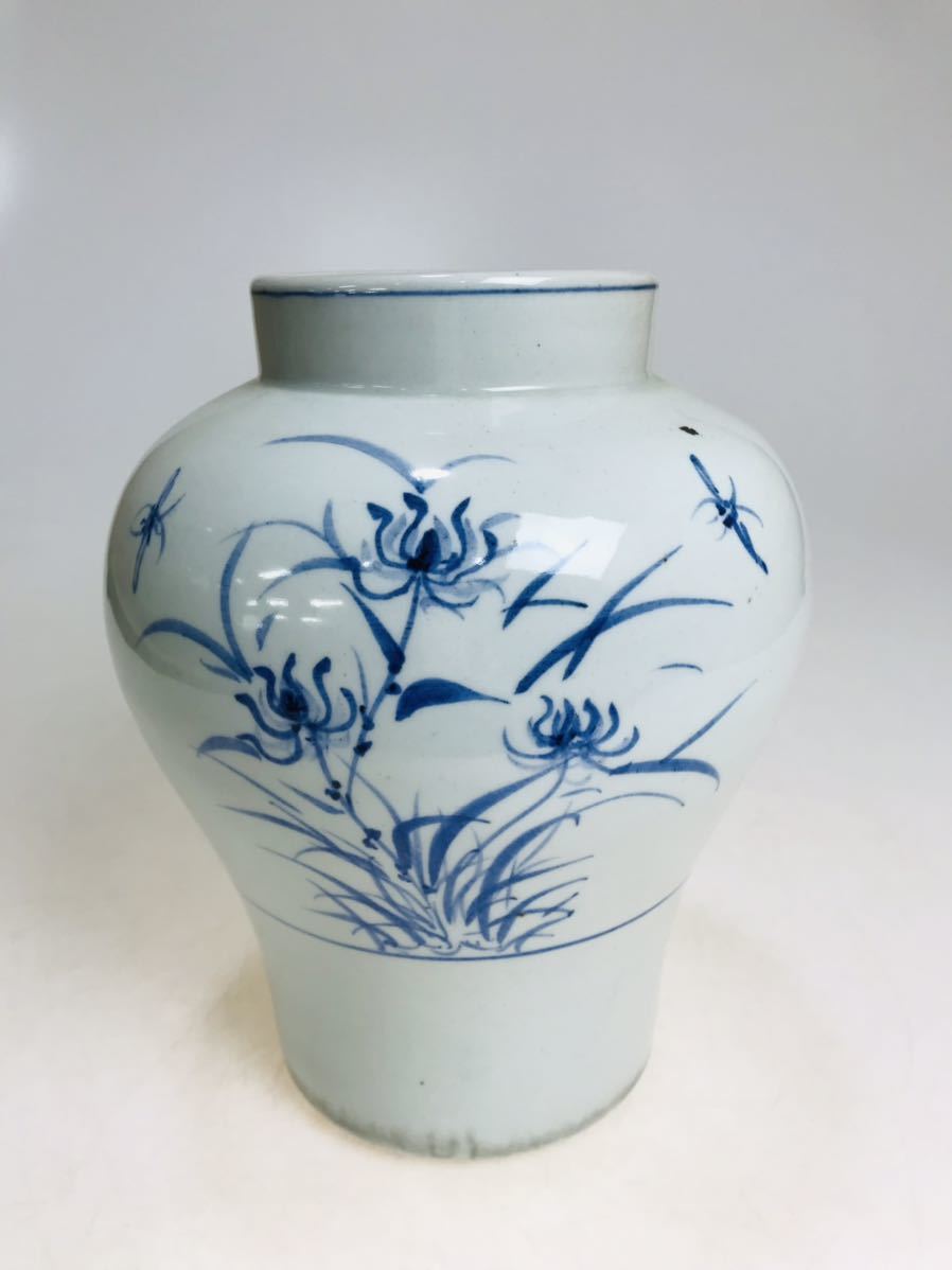 メーカー ヤフオク! - 朝鮮古美術 李朝 染付草文提灯壺 小壺 花