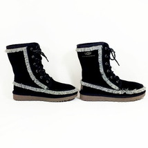 【美品】【中古】UGG アグ RIKI LACE TALL WM トール レース アップ ブーツ 1101034 M/BLK 約26cm ブラック_画像3