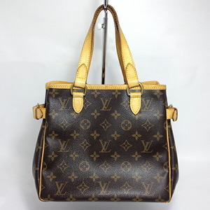 【中古】LOUIS VUITTON ルイヴィトン モノグラム バティニョール M51156 ハンドバッグ ブラウン系