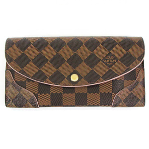 【中古】LOUIS VUITTON ルイヴィトン ダミエ ポルトフォイユ カイサ 長財布 N61227 ローズ バレリーヌ ブラウン ピンク