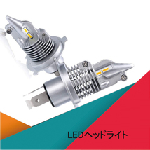 １円スタート！送料無料！最強 LEDヘッドライト H4 Hi/Lo ZESチップ フォグランプ 12V 16000LM 6000K ホワイト 車検対応 ポン付け 2本_画像1