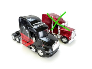 < free shipping > America truck tralier head model 1:32 scale ( black only )