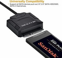 黒 SATA-USB変換アダプター 2.5/3.5インチ HDD SSD用 Amtake SATA3 USB3.0変換ケーブル _画像7