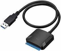 黒 SATA-USB変換アダプター 2.5/3.5インチ HDD SSD用 Amtake SATA3 USB3.0変換ケーブル _画像8