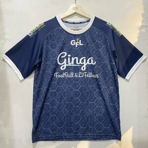 メール便可能! GiNGA (ジンガ) プラクティス シャツ (M) NAVY | futsal soccer フットサル サッカー プラシャツ オリジナル ネイビー