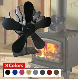選べるカラー 暖炉ストーブファン 熱供給式 熱力循環 低騒音 エコストーブファン ツインファン薪ストーブ用ファン シーリングファン