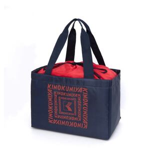 【新品】紀ノ国屋 紀伊國屋 レジカゴバッグ ショッピングバッグ 保冷バッグ ネイビー