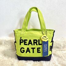 新品PEARLY GATES ★ パーリーゲイツ ライムカラー カートバッグ★ラウンドバッグ★カートバッグ★トートバッグ ★30周年_画像4