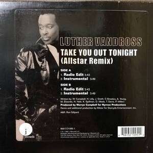 【12''】Luther Vandross Take You Out Tonight (Allstar Remix) - 80813-21095-1 - *16