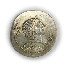 レプリカ 四種の神器 古代ローマ 銀貨 硬貨 コイン アンティーク キーホルダーペンダントお守りなどに RM12_画像1