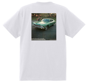 アドバタイジング シボレー インパラ 1970Ｔシャツ 白 アメ車 ローライダー 広告 アドバタイズメント カプリス ベルエア 3501