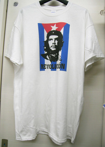 * CHE チェ・ゲバラ Ｔシャツ 革命家 キューバ 白 H63 REVOLUCION エルネスト・ラファエル・ゲバラ・デ・ラ・セルナ アルゼンチン カストロ