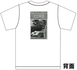 アドバタイジング コード 3197 白 Ｔシャツ 1937 1936 アメ車 cord ホットロッド クラシックカー ビンテージ アドバタイズメント