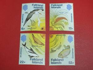 〇外国切手　≪フォークランド諸島≫　生物　4種　Falkland Islands　未使用品