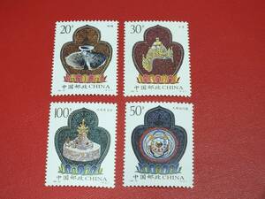 〇中国切手　1995-16　西蔵チベットの文化遺産　4種完　1995年　中国人民郵政　未使用品