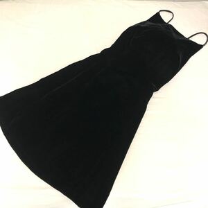 上質 ベロアワンピース エメ ベロア コルセットデザイン ワンピース ドレス 秋冬　黒 ブラック ベルベット 日本製 