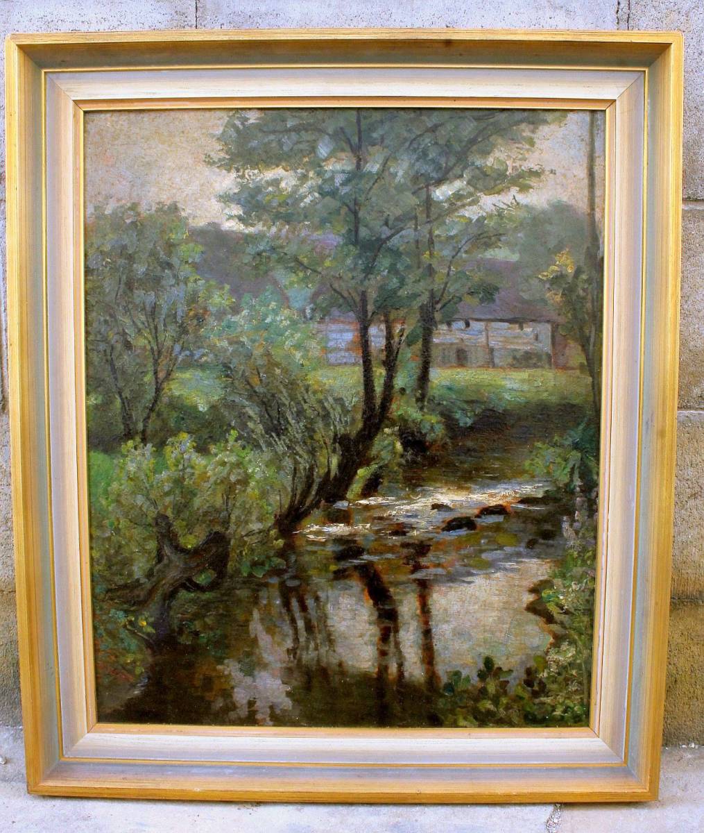 Peinture impressionniste européenne Peinture à l’huile Peinture à l’huile Guérison originale, peinture, peinture à l'huile, Nature, Peinture de paysage