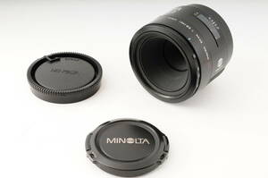 MINOLTA AF MACRO 50mm f2.8 動作も写りもOKです。概ねキレイです。前後キャップ付きです。