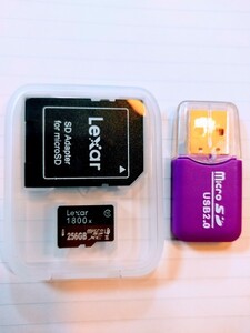 256GB マイクロSD microSD・海外品・SDカードアダプタ/USB2.0アダプタ