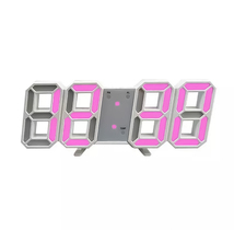 3D立体時計　ホワイト　LED壁掛け時計　置き時計　両用　デジタル時計　インスタ映え　置き型　LED　デジタル　アラーム付　目覚まし時計_画像10