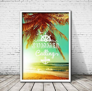  art poster 540 SUMMER beach . summer * picture frame attaching interior poster A4 size * pop art stylish poster wellcome poster 