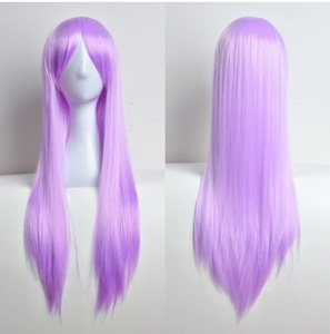 【送料無料】ストレート ロング ウィッグ 80cm ライトパープル 紫 コスチューム コスプレ 小物 アニメ ゲーム マンガ ハロウィン 仮装